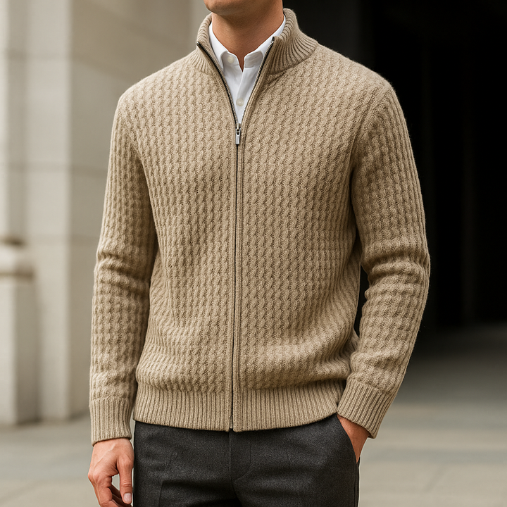 Belmont™ – Merino vilnos užtrauktukas megztinis