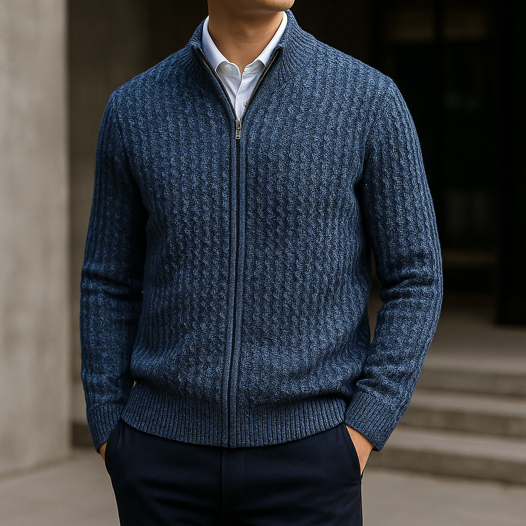 Belmont™ – Merino vilnos užtrauktukas megztinis