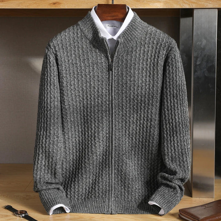 Belmont™ – Merino vilnos užtrauktukas megztinis