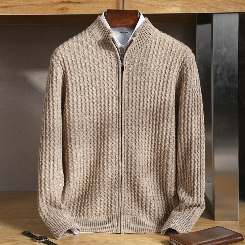 Belmont™ – Merino vilnos užtrauktukas megztinis