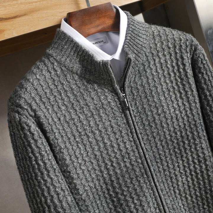 Belmont™ – Merino vilnos užtrauktukas megztinis
