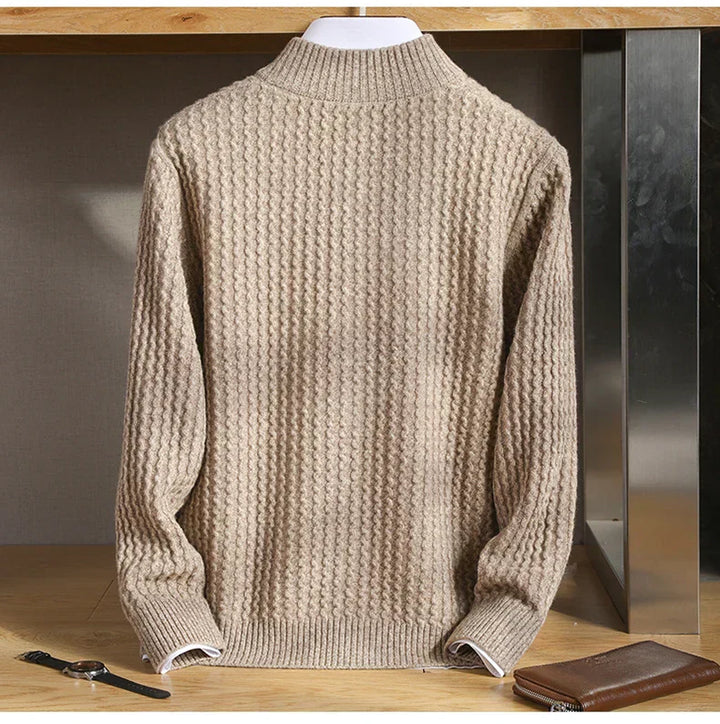 Belmont™ – Merino vilnos užtrauktukas megztinis